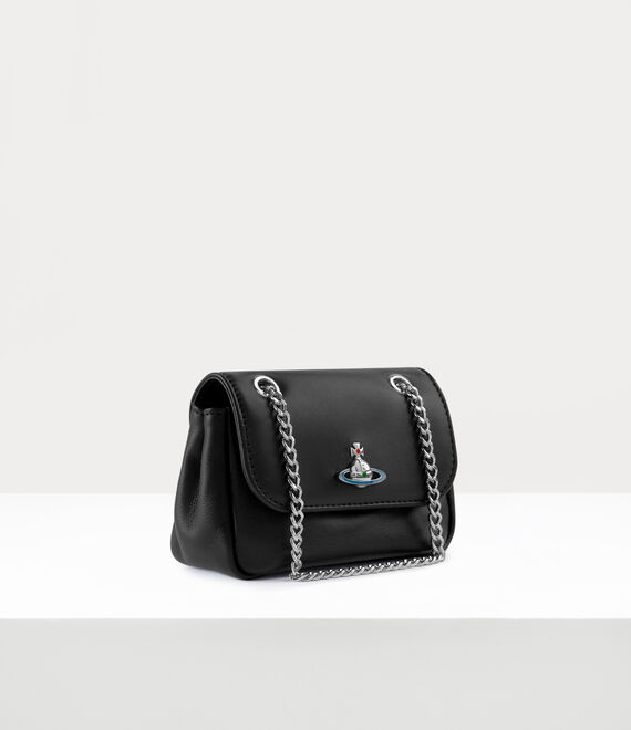 Vivienne Westwood Nappa Small Purse With Chain in BLACK